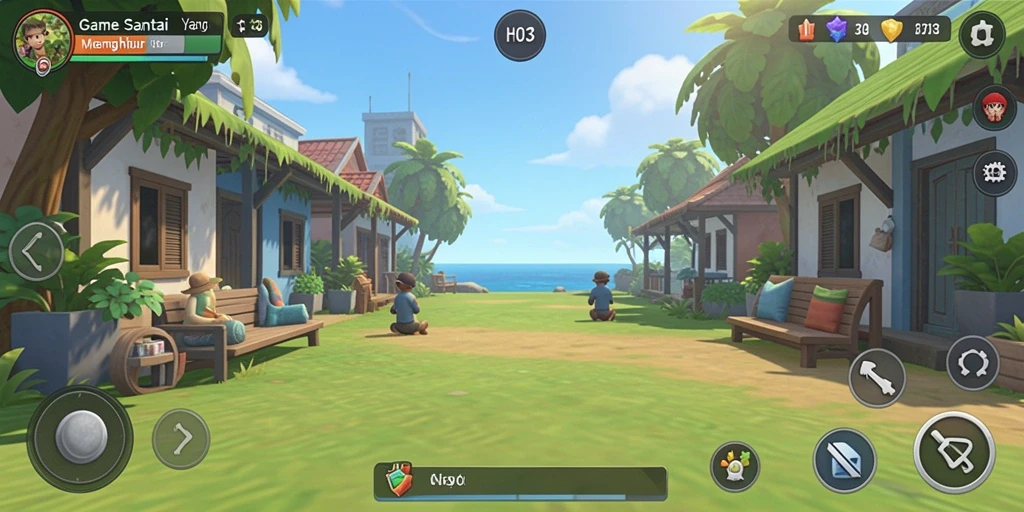Screenshot utama H03 menampilkan gameplay yang santai dan menyenangkan.