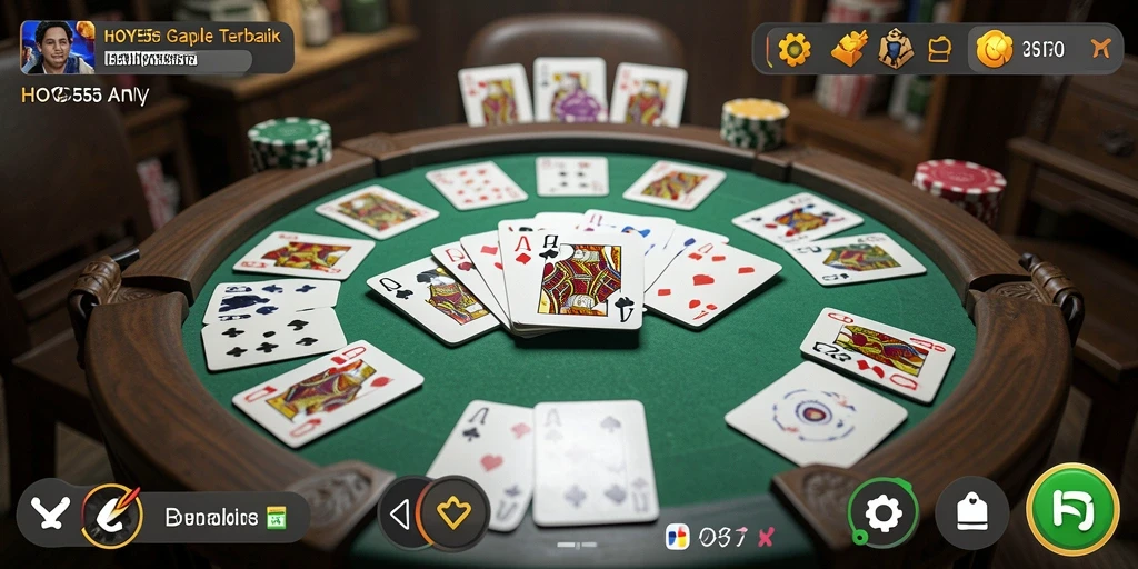 Gameplay seru dan interaktif dalam HOYE55 Game Gaple.