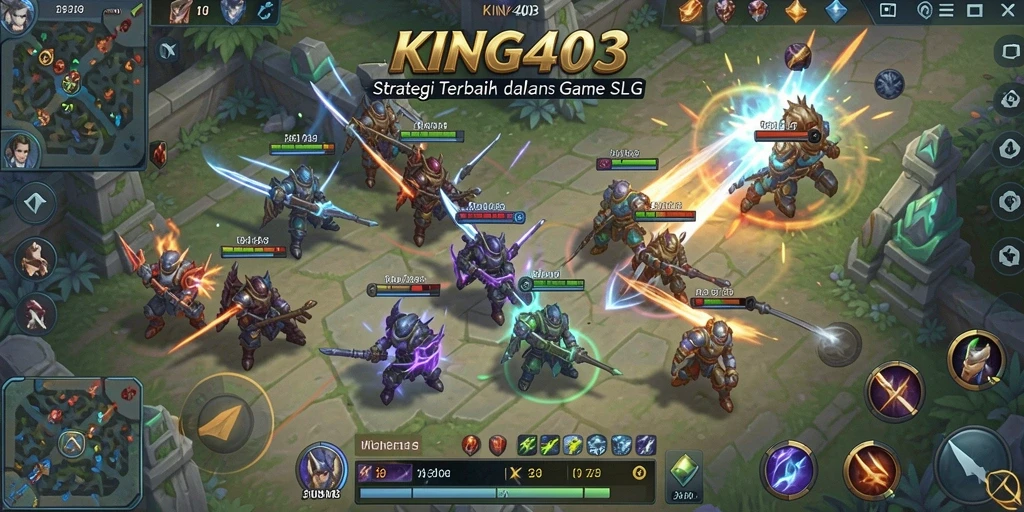 Screenshot KING403 menampilkan aksi seru dalam gameplay SLG.