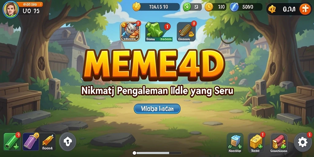 Tampilan gameplay seru dan karakter meme lucu di MEME4D.
