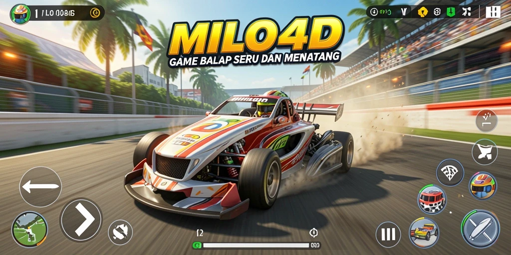 Tampilan gameplay menegangkan di <strong>MILO4D</strong> yang penuh aksi balapan.