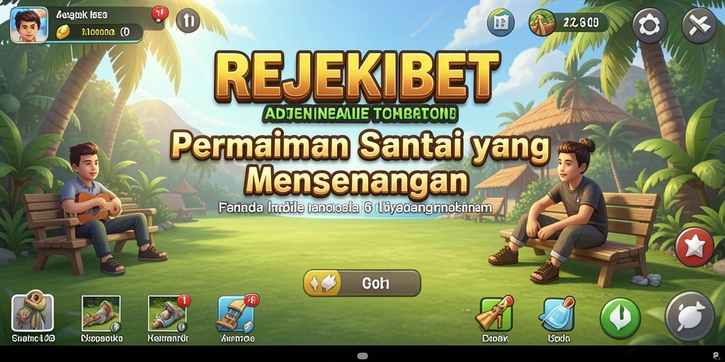 Screenshot gameplay REJEKIBET yang ceria dan menghibur.