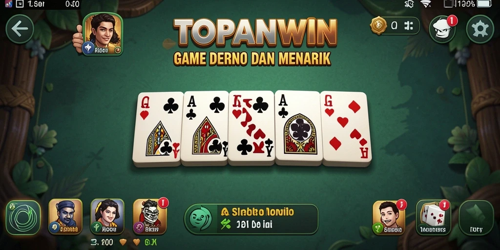 Tampilan menarik dari gameplay TOPANWIN dalam domino.