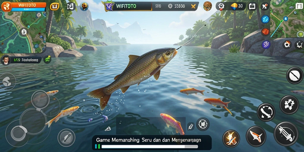 Tangkapan layar WIFITOTO menampilkan aksi memancing yang seru dan mendebarkan.