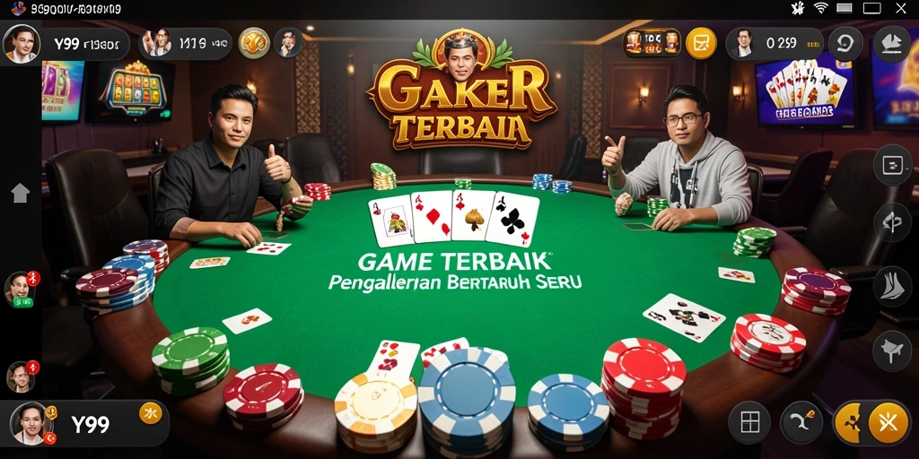 Tampilan utama dari gameplay Poker di Y89 yang mengasyikkan.